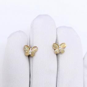 Серьги из лимонного золота Karatov Т90262Е028 с фианитом Т90262Е028 фото