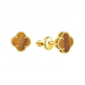 Серьги из лимонного золота Karatov Т90302Г613-06 Т90302Г613-06 фото