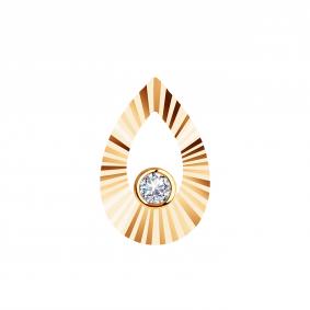 Подвеска из лимонного золота Karatov Т907636388 с фианитом Т907636388 фото
