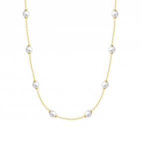 Колье из лимонного золота Karatov Т908112206 с жемчугом Т908112206 фото