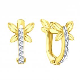 Серьги из лимонного золота Karatov Т94062В673 Т94062В673 фото