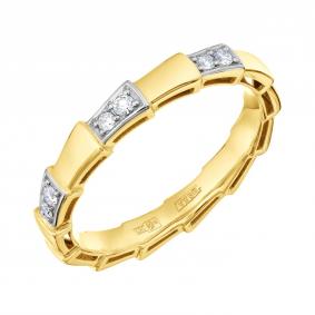 Кольцо Символ года Змея из лимонного золота Karatov с бриллиантом Т94101Б180 Т94101Б180 фото