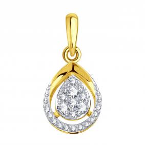 Подвеска из лимонного золота Karatov Т941036368 с бриллиантом Т941036368 фото