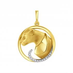 Подвеска из лимонного золота Karatov Т941536079-1 с бриллиантом Т941536079-1 фото