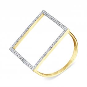 Кольцо из лимонного золота Karatov Т94201А982 с фианитом Т94201А982 фото