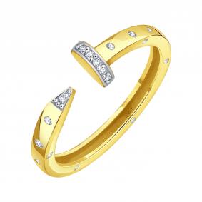 Кольцо из лимонного золота Karatov Т94201Б848 с фианитом Т94201Б848 фото