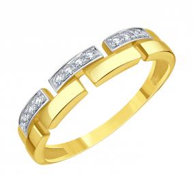 Кольцо из лимонного золота Karatov Т94201Б943 с фианитом Т94201Б943 фото