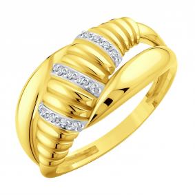 Кольцо из лимонного золота Karatov Т94201И035 с фианитом Т94201И035 фото