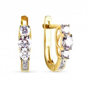 Серьги из лимонного золота Karatov Т942025319 Т942025319 фото