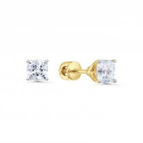 Серьги из лимонного золота Karatov Т94202Б092 с фианитом Т94202Б092 фото