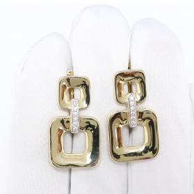 Серьги из лимонного золота Karatov Т94202Г552 с фианитом Т94202Г552 фото