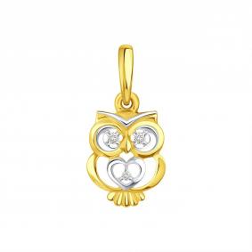 Подвеска из лимонного золота Karatov Т942036135 с фианитом Т942036135 фото