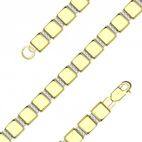 Браслет из лимонного золота Karatov Т942101320 с фианитом Т942101320 фото