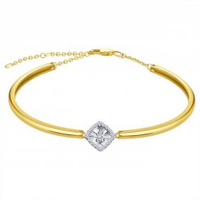 Браслет из лимонного золота Karatov с танцующим бриллиантом Т945601313 Т945601313 фото