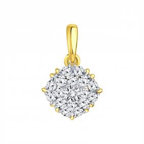 Подвеска из лимонного золота Karatov Т945636106 с бриллиантом Т945636106 фото