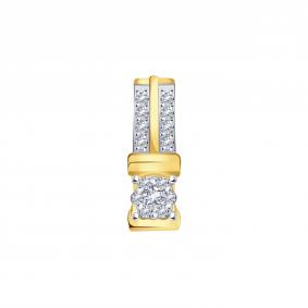 Подвеска из лимонного золота Karatov Т946035798 с бриллиантом Т946035798 фото