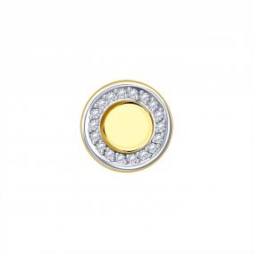 Подвеска из лимонного золота Karatov Т946035901 с бриллиантом Т946035901 фото