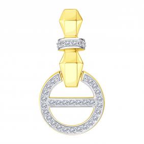 Подвеска из лимонного золота Karatov Т947036095 с фианитом Т947036095 фото