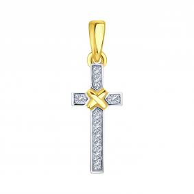 Подвеска из лимонного золота Karatov Т947036369 с фианитом Т947036369 фото