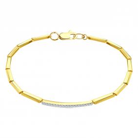 Браслет из лимонного золота Karatov Т947101212 с фианитом Т947101212 фото