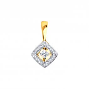 Подвеска из лимонного золота Karatov Т947635754 с фианитом Т947635754 фото