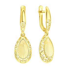 Серьги из лимонного золота Karatov Т99062В657 Т99062В657 фото