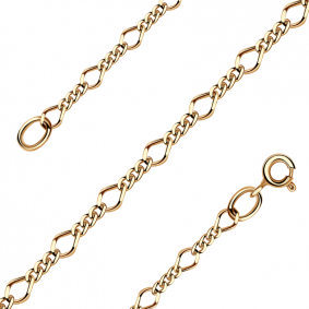 Золотая цепь плетение Фигаро Красносельский ювелир ФИ-040-Ц ФИ-040-Ц фото