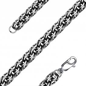 Цепь плетение Бисмарк из черненого серебра NOVIKOV Ц005 Ц005 фото