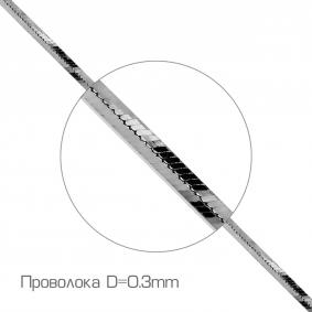 Цепь плетение Снейк (Тонда) из белого золота Karatov ЦПН21434030 ЦПН21434030 фото