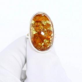 Серебряное кольцо Янтарная волна Я720014-з с янтарём Я720014-з фото