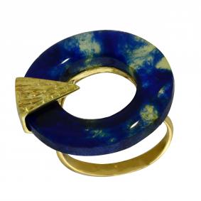 Кольцо из лимонного серебра Янтарная волна Я820010п-с с янтарём Я820010п-с фото