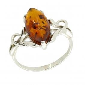 Серебряное кольцо Янтарная волна Я820067-к с янтарём Я820067-к фото