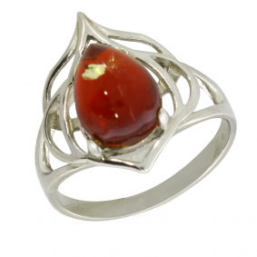 Серебряное кольцо Янтарная волна Я820176-кр с янтарём Я820176-кр фото