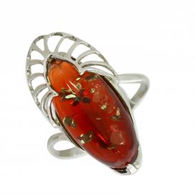 Серебряное кольцо Янтарная волна Я820227-кр с янтарём Я820227-кр фото