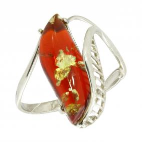 Серебряное кольцо Янтарная волна Я820228-кр с янтарём Я820228-кр фото