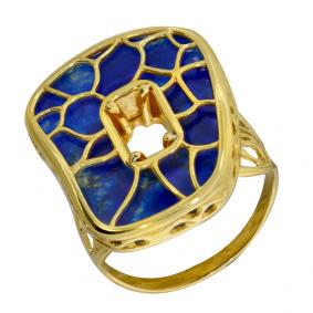 Кольцо из лимонного серебра Янтарная волна Я820302л-с с янтарём Я820302л-с фото