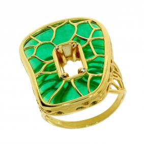 Кольцо из лимонного серебра Янтарная волна Я820302пл-з с янтарём Я820302пл-з фото