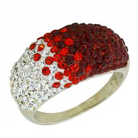 Серебряное кольцо Янтарная волна Я820679-бкр с ювелирным кристаллом Я820679-бкр фото