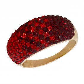 Кольцо из золочёного серебра Янтарная волна Я820679п-акр с ювелирным кристаллом Я820679п-акр фото