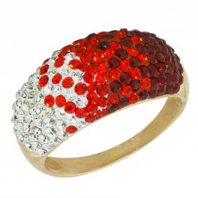 Кольцо из золочёного серебра Янтарная волна Я820679п-бкр с ювелирным кристаллом Я820679п-бкр фото