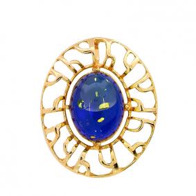 Подвеска из золочёного серебра Янтарная волна Я823191п-с с янтарём Я823191п-с фото