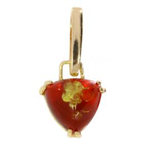 Подвеска из золочёного серебра Янтарная волна Я823285п-кр с янтарём Я823285п-кр фото
