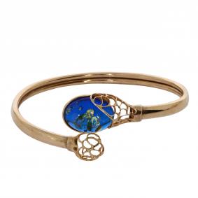 Браслет из золочёного серебра Янтарная волна Я824018п-с с янтарём Я824018п-с фото