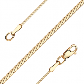 Золотая цепь плетение Снейк (Тонда) Красносельский ювелир ЯС1-035-Ц ЯС1-035-Ц фото