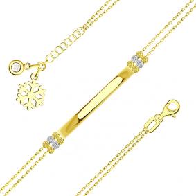 Браслет из лимонного золота Александра бп041сбл с фианитом бп041сбл фото