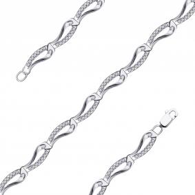 Браслет из белого золота Александра бр058сб с фианитом бр058сб фото