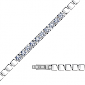 Браслет из белого золота Александра бр094-62сб с Swarovski бр094-62сб фото