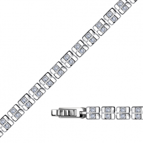 Браслет из белого золота Александра бр101-62сб с Swarovski бр101-62сб фото
