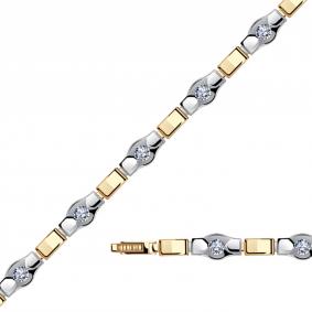 Золотой браслет Александра бр116-62сбк с Swarovski бр116-62сбк фото