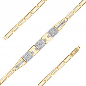 Золотой браслет Александра бр117ск с фианитом бр117ск фото